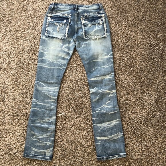 Kontrol Los Angeles Men's Stacked Denim Distressed Jeans - Elevate Your Holiday - Picture 16 of 16